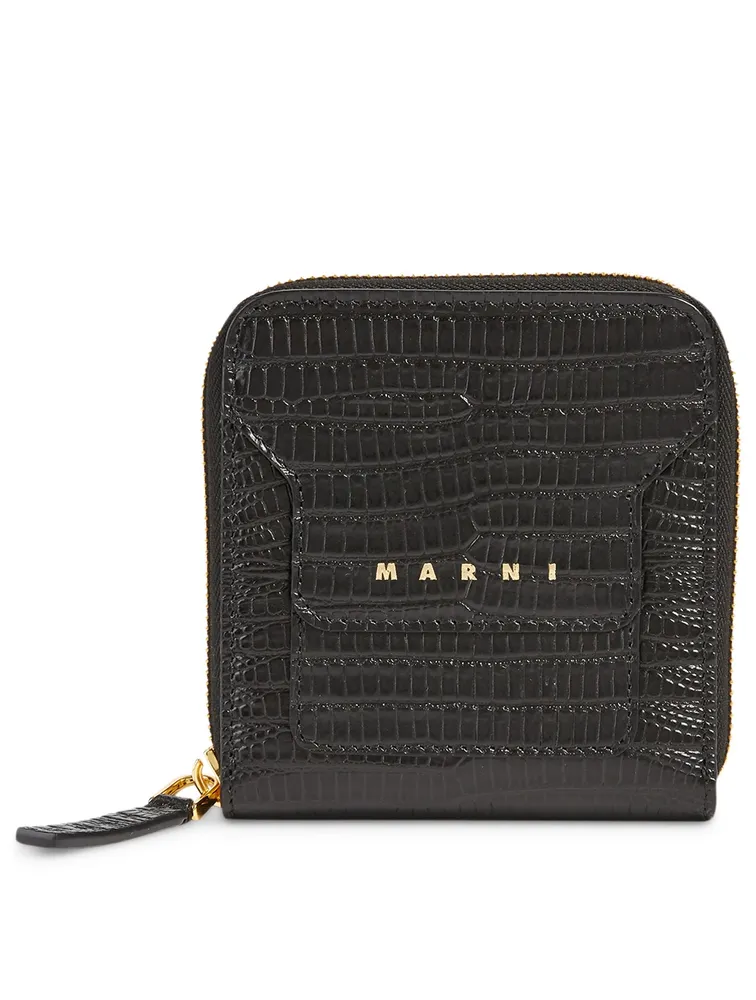Vanitosi Croc-Embossed Zip-Around Wallet