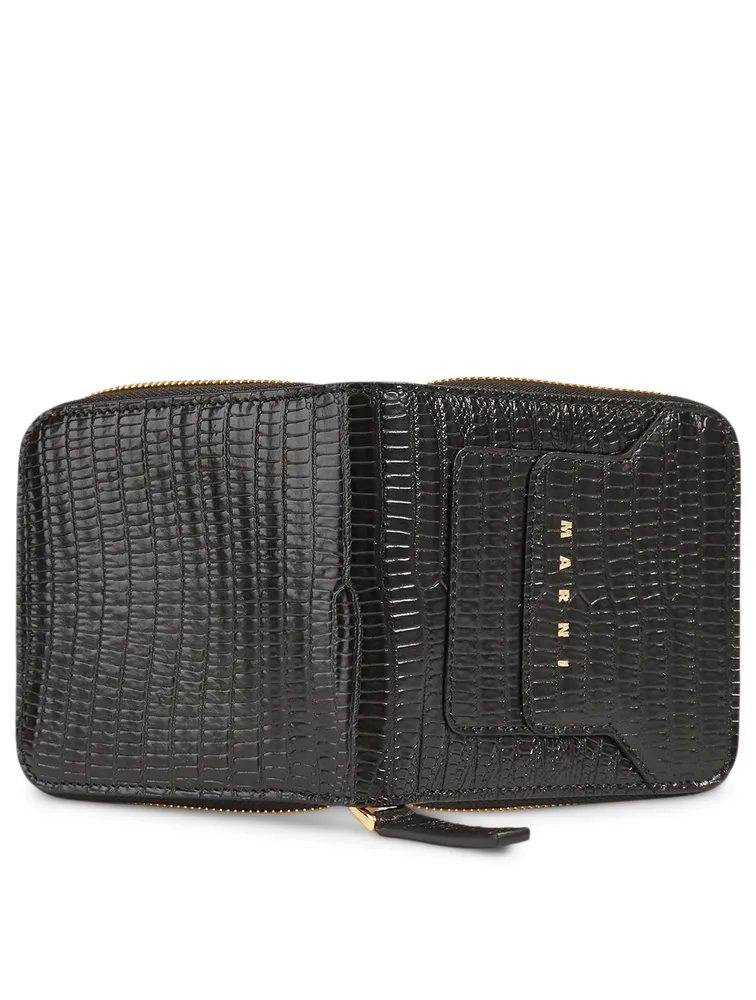 Vanitosi Croc-Embossed Zip-Around Wallet