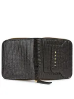 Vanitosi Croc-Embossed Zip-Around Wallet
