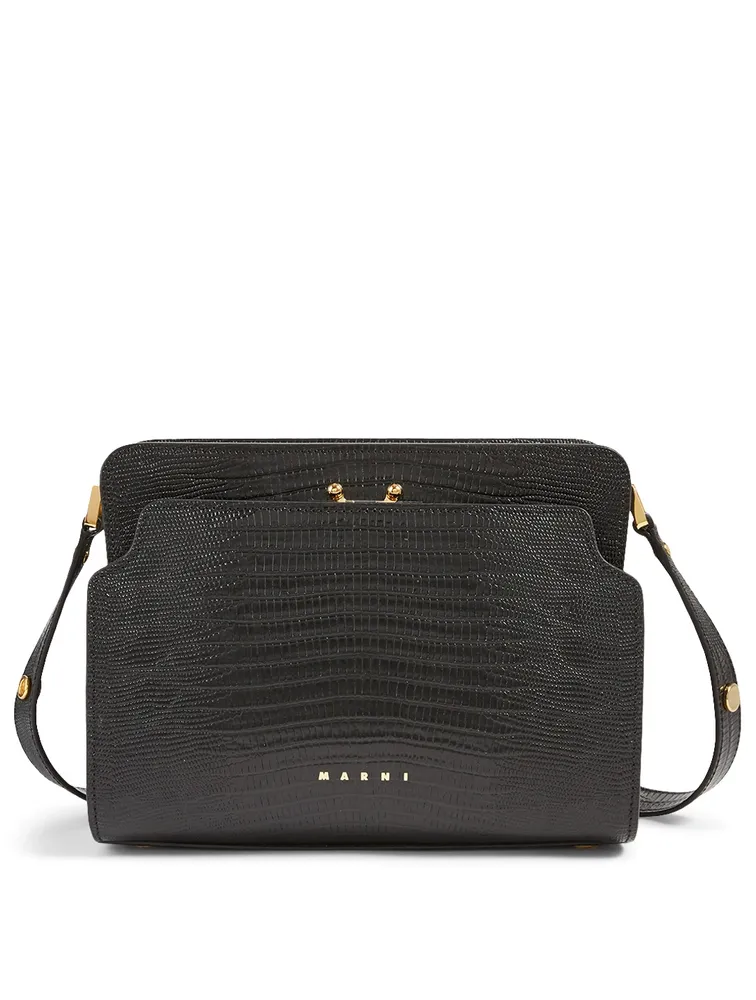Trunk Reverse Leather Shoulder Bag