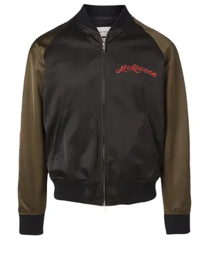 Cotton-Blend Bomber Jacket With Logo
