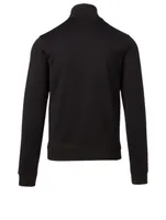 Cotton-Blend Zip Jacket With Embroidery