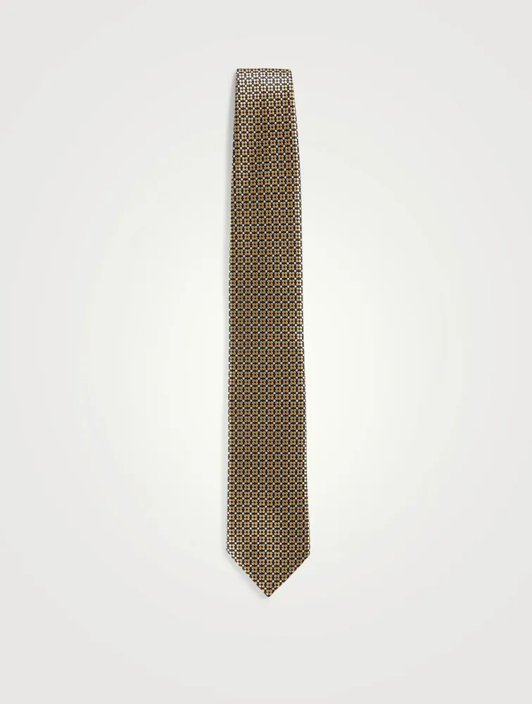 Silk Tie In Floral Print