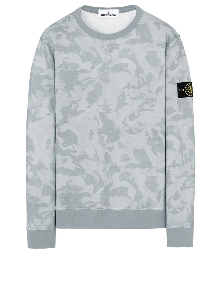 Big Loom Cotton Sweatshirt Camo Print