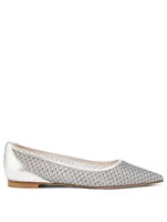 Tasha Mesh And Leather Ballet Flats