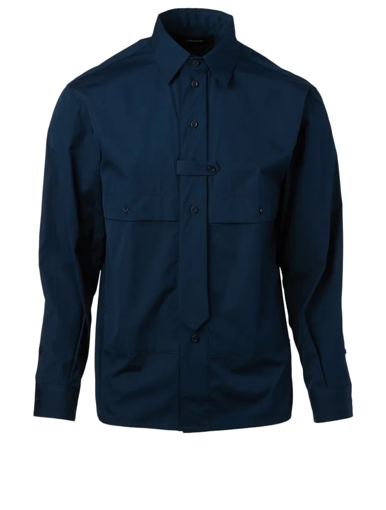 Cotton Shirt With Tie
