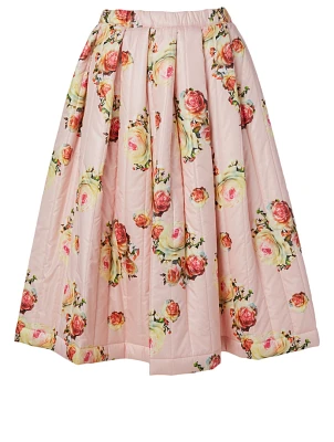 Taffeta Quilted Skirt Floral Print