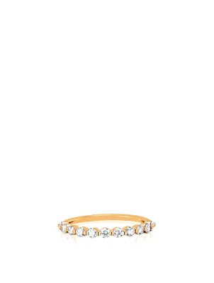 14K Gold Ring With Diamonds