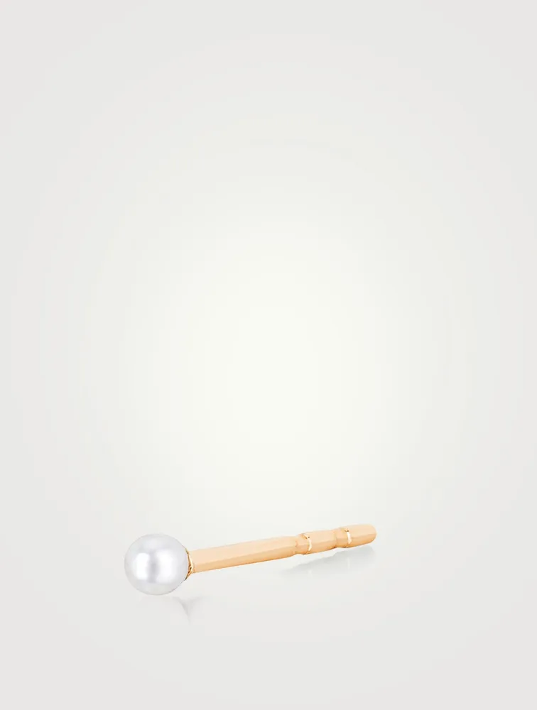 14K Gold Pearl Stud Earring