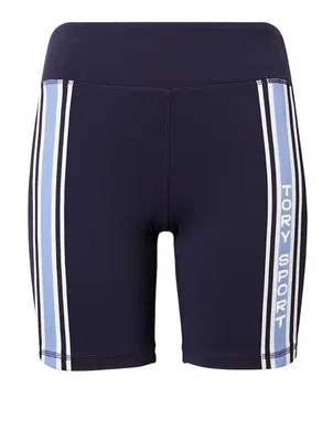 Retro-Stripe Bike Shorts