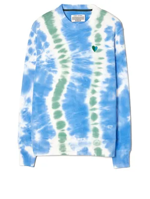 French Terry Cotton Sweatshirt Tie-Dye