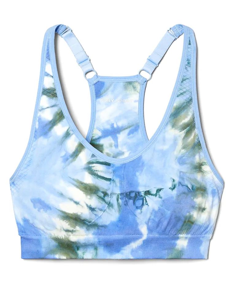 Seamless Racerback Sports Bra Tie-Dye