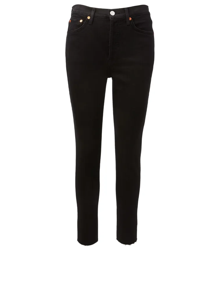 Ankle Crop High-Waisted Jeans