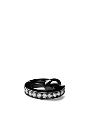 Berbère Monotype 18K Black Gold Ear Cuff With Diamonds