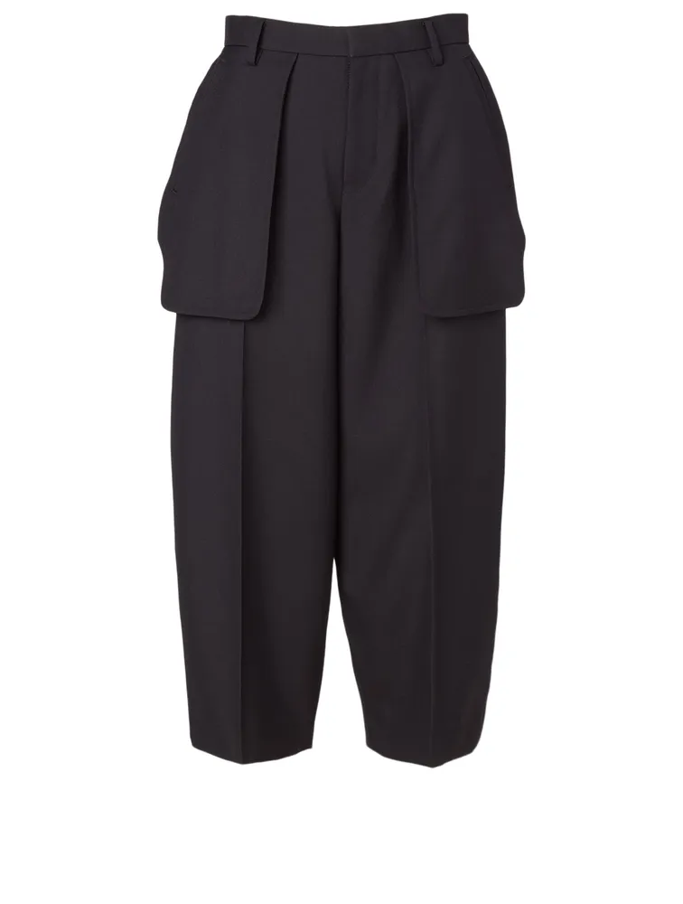 Wool-Blend Pocket Pants
