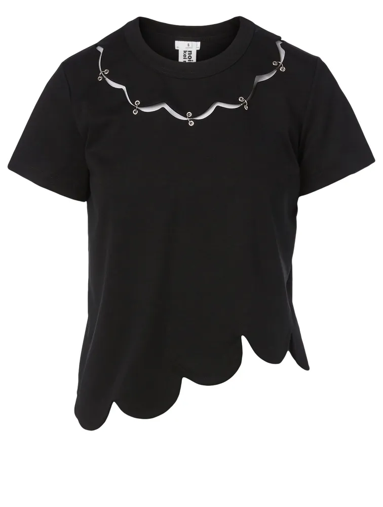 Cotton Scallop T-Shirt