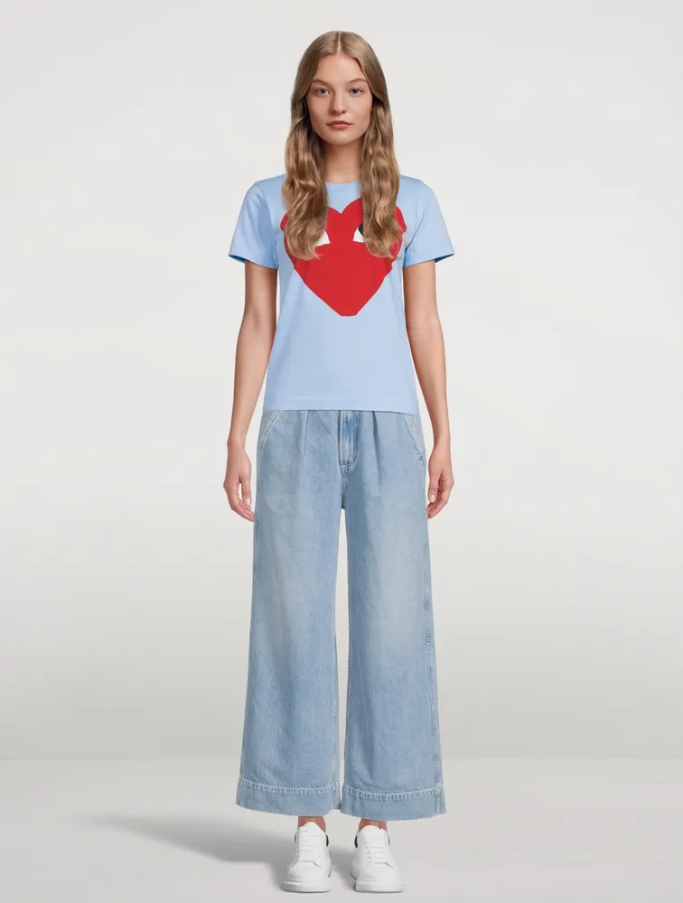 Cotton T-Shirt With Big Heart