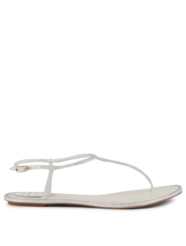 Diana Flip Crystal Satin Thong Sandals