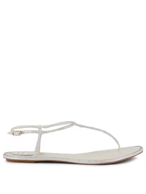 Diana Flip Crystal Satin Thong Sandals