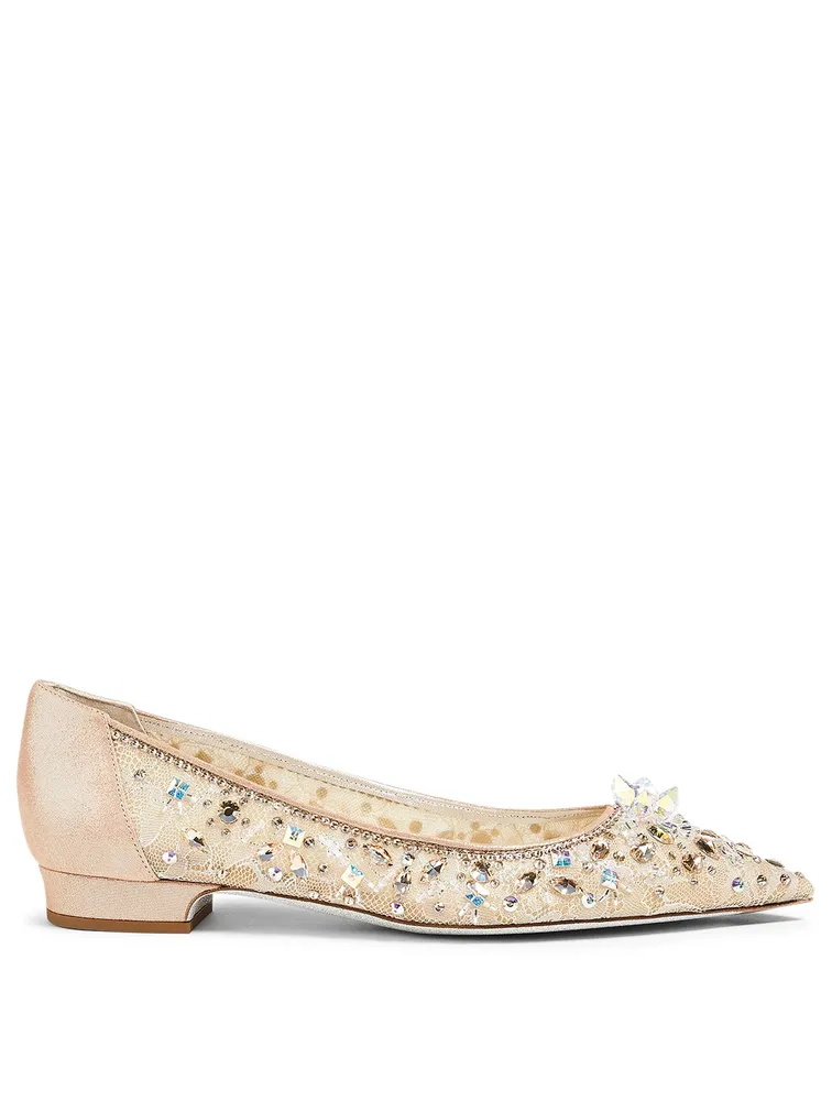 Cinderella 15 Crystal Lace Ballet Flats