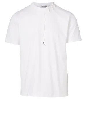 Laced Cotton T-Shirt