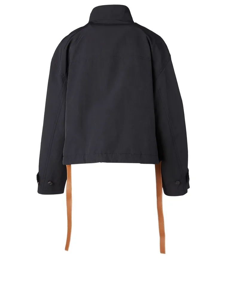 Utility Jacket With Leather Belt