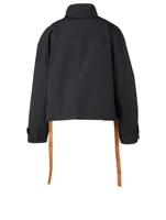 Utility Jacket With Leather Belt