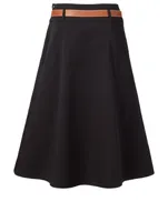 Circular Skirt With Leather Belt