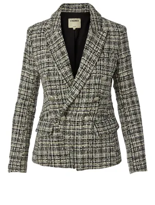 Kenzie Tweed Double-Breasted Blazer