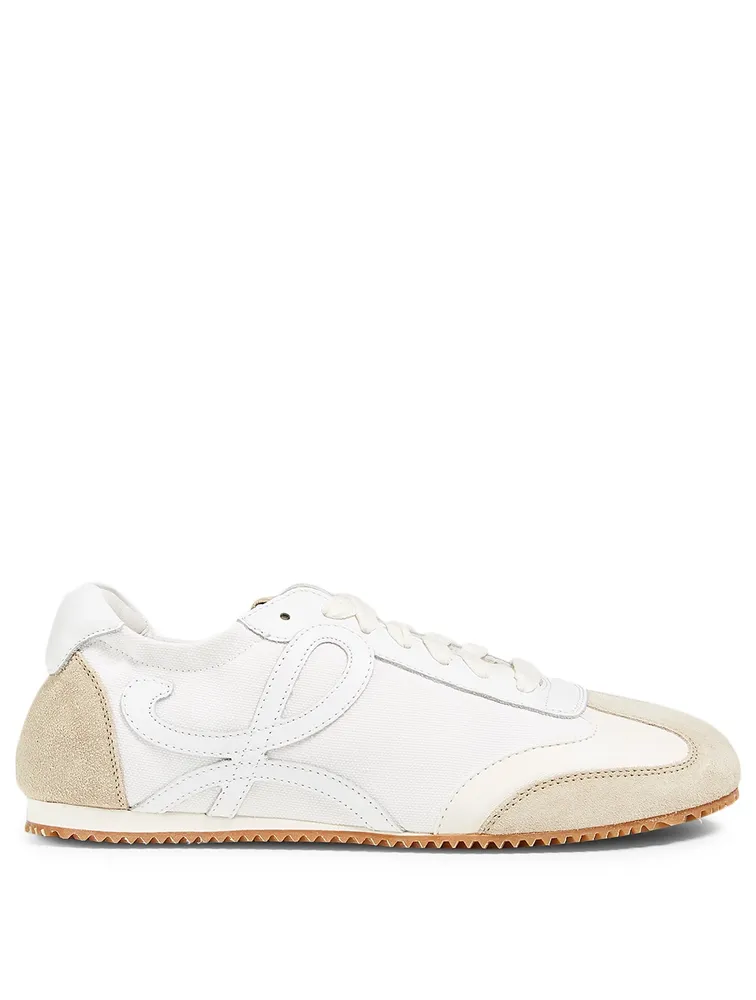 Canvas And Suede Ballet Runner Sneakers