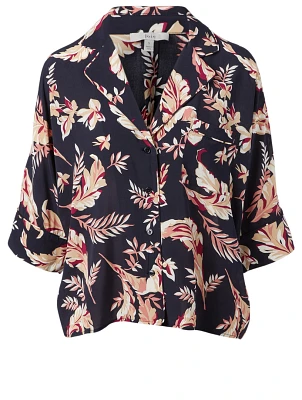 Desmonda Short-Sleeve Pajama Blouse