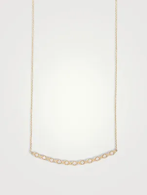 14K Gold Evil Eye Necklace With Diamonds