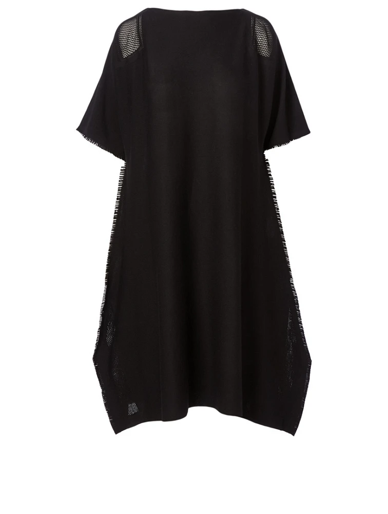 Short-Sleeve Fringe Dress