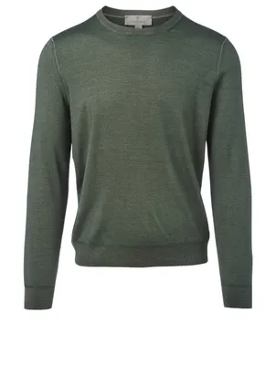 Wool And Silk Crewneck Sweater
