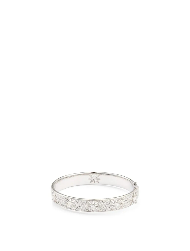 Pastiche 18K White Gold Starburst Bracelet With Diamonds