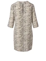 Aubrey Silk Dress Animal Print