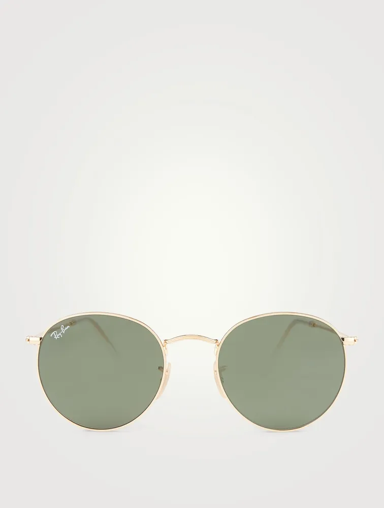 Round Flat Lens Sunglasses