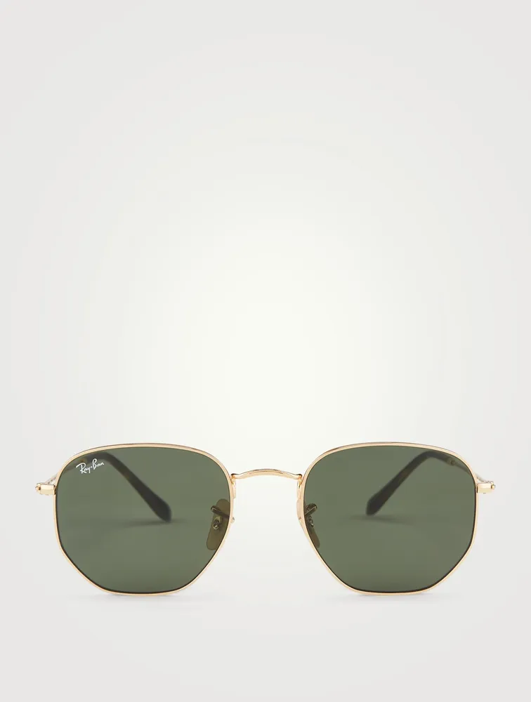 Hexagonal Flat Lens Sunglasses
