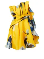 Silk Strapless Mini Dress