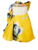 Silk Strapless Mini Dress