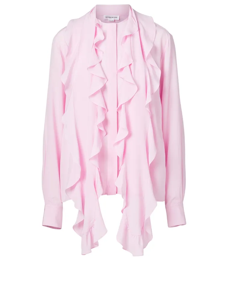 Silk Frill Scarf Blouse