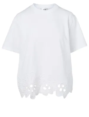 Cotton T-Shirt With Embroidery