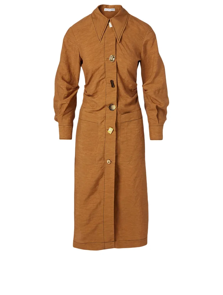 Paula Linen-Blend Dress