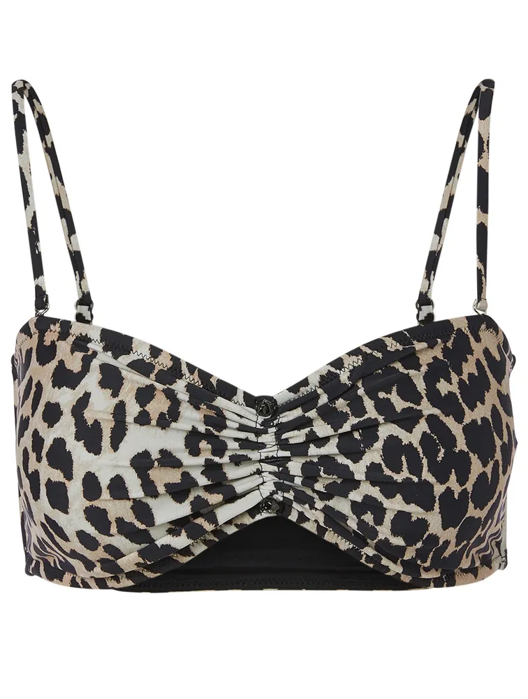 Bandeau Bikini Top Leopard Print