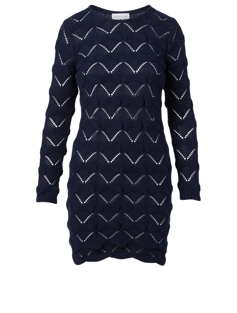 Macramé Long-Sleeve Dress