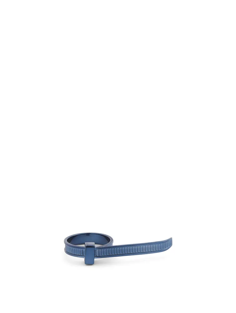 Silver Zip Tie Ring