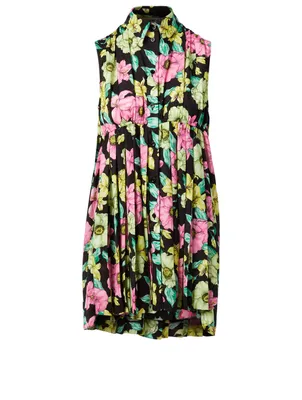 Sleeveless Mini Dress In Floral Print