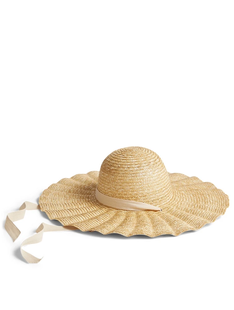 Scalloped Dolce Straw Hat