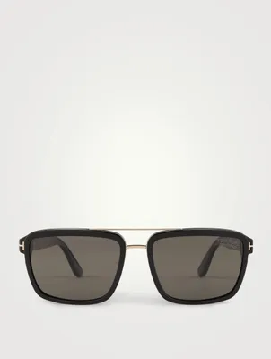 Anders Rectangular Aviator Sunglasses
