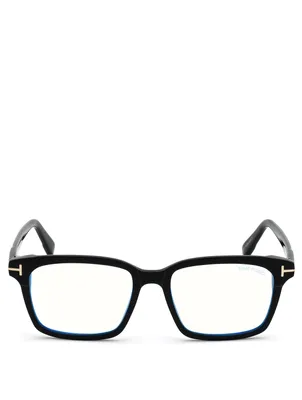 Square Optical Glasses With Blue Block Lenses